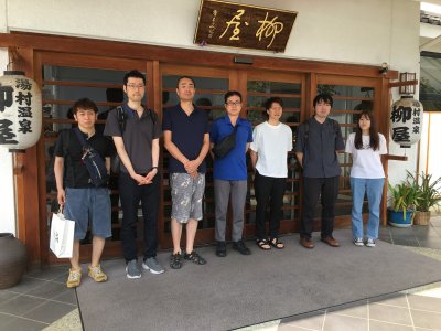 湯村温泉、台風一過で贅沢にほとんど貸し切りでした